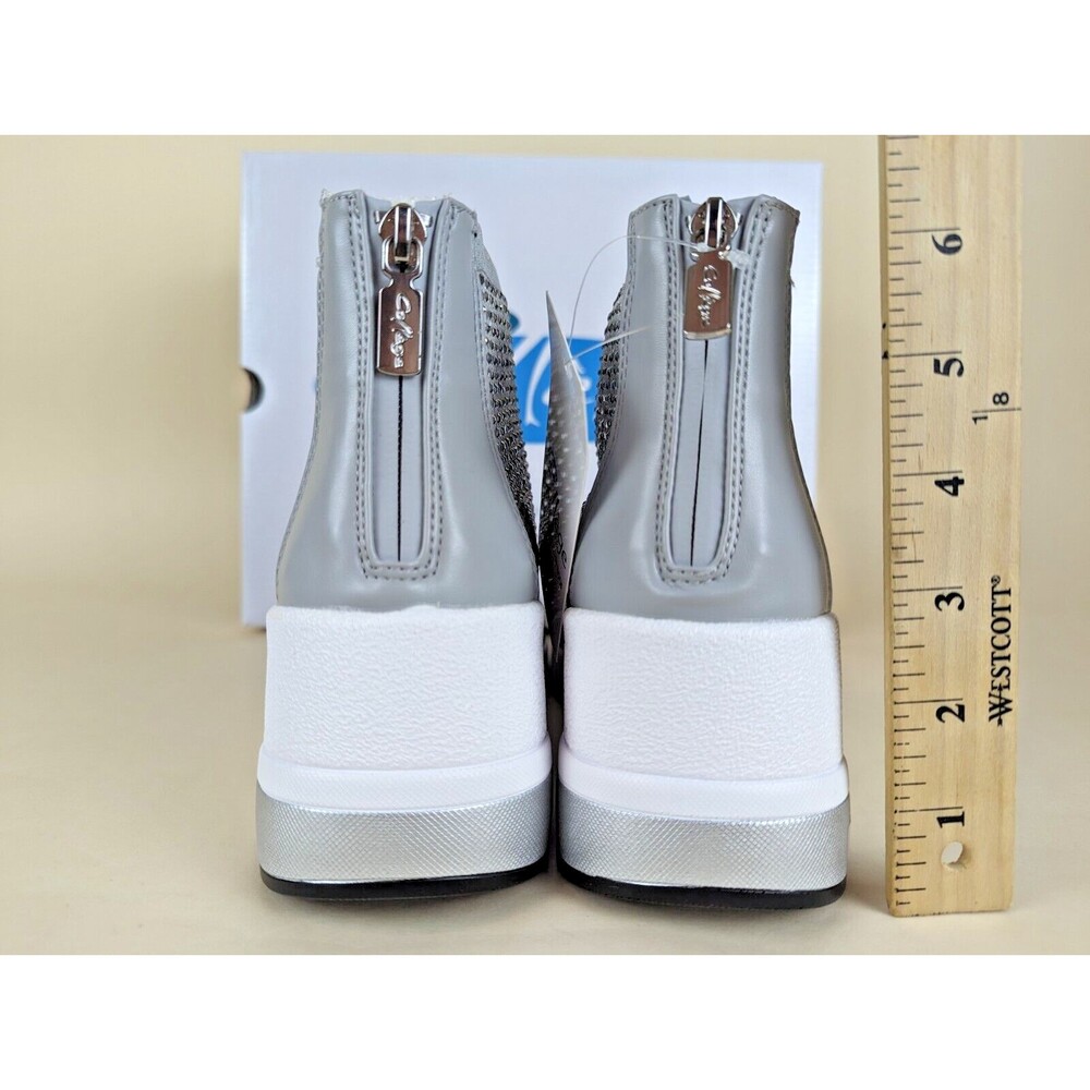 Aqua College Kandice Sneakers Womens 8.5 M Grey Rhinestones Waterproof Shoes NWB - Picture 8 of 12